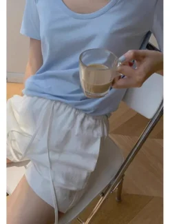 Clearance Women's Cotton Linen Shorts Shorts Slacks Streetwear Casual Short Natural Plain Pocket Elastic Drawstring Design Breathability Soft Comfortable Micro-elastic Casual Daily Wear Summer Regular Fit Women Pants