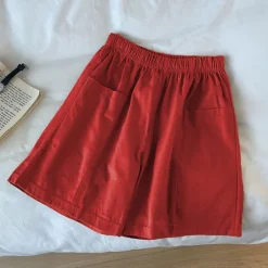 Discount Women's Cotton Linen Shorts Shorts Casual Daily Short Plain Pocket Breathability Comfortable Inelastic Going out Weekend Black Red Green Khaki Summer Regular Fit Women Pants