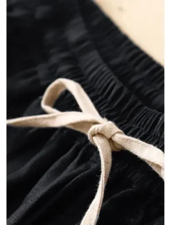 Sale Women's Cotton Linen Shorts Shorts Slacks Streetwear Casual Short Natural Plain Pocket Elastic Drawstring Design Comfy Outdoor Comfortable Street Casual Daily Apricot Black Brown Summer Regular Fit Women Pants