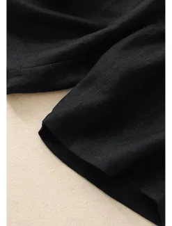 Sale Women's Cotton Linen Shorts Shorts Slacks Streetwear Casual Short Natural Plain Pocket Elastic Drawstring Design Comfy Outdoor Comfortable Street Casual Daily Apricot Black Brown Summer Regular Fit Women Pants