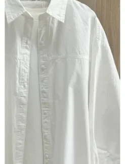 Sale Women's 100%Cotton Shirt Solid Color Elegant Daily Stylish Long Sleeve Shirt Collar Regular Tops Work Daily Holiday White Yellow Pink Blue Green Spring, Fall, Winter, Summer Women Shirts