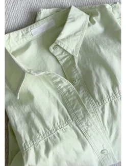 Sale Women's 100%Cotton Shirt Solid Color Elegant Daily Stylish Long Sleeve Shirt Collar Regular Tops Work Daily Holiday White Yellow Pink Blue Green Spring, Fall, Winter, Summer Women Shirts
