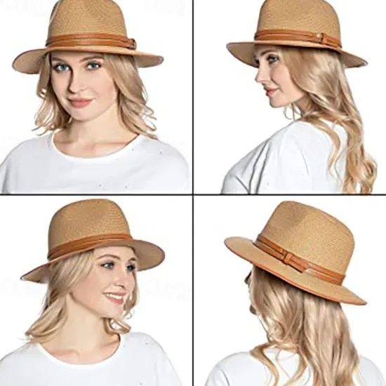 Women's Cowboy Hats 1pcs Basic Brown Band Western Hats Women Hats