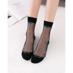 Best Women's Crew Socks Wedding Work Daily Flower Sexy Lolita 1 Pair Women Socks