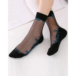 Best Women's Crew Socks Wedding Work Daily Flower Sexy Lolita 1 Pair Women Socks