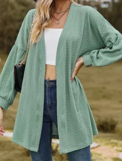 Online Women's Dailywear Patchwork Solid Color Windproof Fashion Loose Fit Outerwear Long Sleeve Spring Brown S Women Blazers & Suits