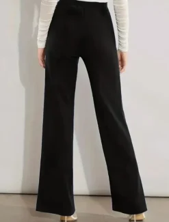 Hot Women's Dress Pants Pants Trousers Straight Elegant Fashion Streetwear Full Length High Waist Plain High Cut Straight Leg Breathability Soft Comfortable Micro-elastic Work Street Business Black Royal Women Pants
