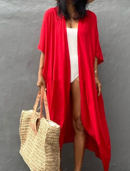 Sale Women's Dressy Dusters Dressy Jackets Vacation Outdoor clothing Holiday Summer Spring Fall Coat Regular Fit Comfy Outdoor Swimming Sports Vacation Holiday Modern Jacket Pure Color Lace up Pleated Women Blouses & Shirts