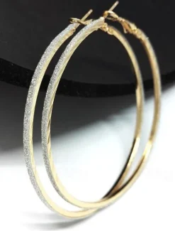 Women's Earrings Chic & Modern Party Pure Color Earring / Wedding / Gold / Black / Silver / Fall Women Trendy Jewelry