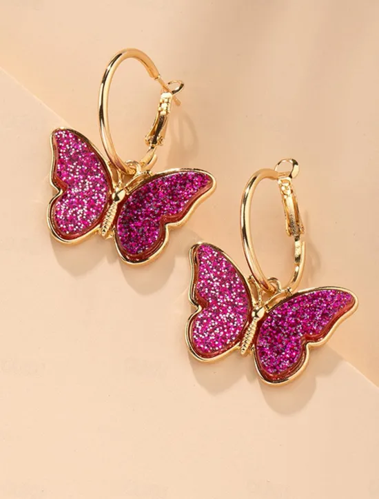 Online Women's Earrings Fashion Outdoor Butterfly Earring Women Trendy Jewelry