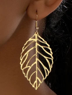 Online Women's Earrings Fashion Outdoor Leaf Earring Women Trendy Jewelry