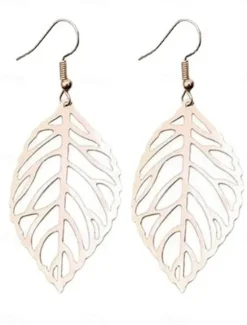 Online Women's Earrings Fashion Outdoor Leaf Earring Women Trendy Jewelry