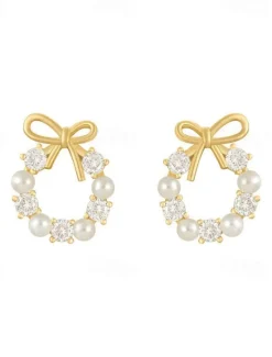 Sale Women's Earrings Fashion Street Ribbon bow Earring Women Trendy Jewelry