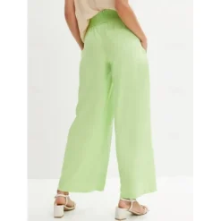 Clearance Women's EU / US Size Cotton Linen Pants Straight Casual / Sporty Full Length Natural Plain Pocket Breathable Inelastic Vacation Apple Green Light Coffee Dark Chocolate Spring & Fall Loose Fit Women Pants