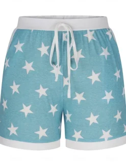 New Women's EU / US Size Pajamas Track Pants Baggy Shorts Athleisure Athletic Short Medium Waist Star Pocket Printing Basic Outdoor Comfortable Sports Micro-elastic Casual Sports claret Spring Grass Women Shorts