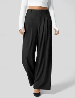 New Women's EU / US Size Pants Trousers Casual / Sporty Full Length Natural Comfortable Micro-elastic Wine Amethyst Depression Green Almond Spring, Fall, Winter, Summer Women Pants