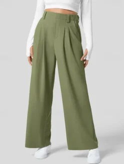 New Women's EU / US Size Pants Trousers Casual / Sporty Full Length Natural Comfortable Micro-elastic Wine Amethyst Depression Green Almond Spring, Fall, Winter, Summer Women Pants