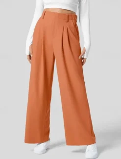New Women's EU / US Size Pants Trousers Casual / Sporty Full Length Natural Comfortable Micro-elastic Wine Amethyst Depression Green Almond Spring, Fall, Winter, Summer Women Pants