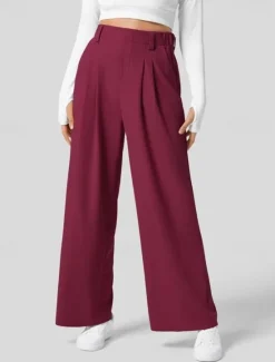 New Women's EU / US Size Pants Trousers Casual / Sporty Full Length Natural Comfortable Micro-elastic Wine Amethyst Depression Green Almond Spring, Fall, Winter, Summer Women Pants