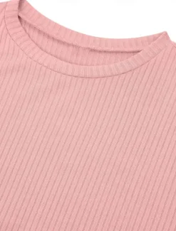 Outlet Women's Fashion Streetwear Daily T Shirt Baggy Shorts Short Sleeve Crew Neck Plain Casual Daily Pink Khaki Summer Regular Fit Women Two Piece Sets