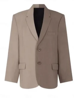 Sale Women's Fashion Streetwear Daily Blazer Blazer Suits Dress Pants Long Sleeve Crew Neck Color Block Drawstring Casual Daily Spring & Fall Regular Fit Women Jackets