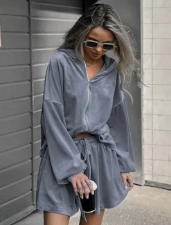 Women's Fashion Streetwear Daily Tracksuit Long Sleeve Hooded Solid Color Outdoor Vacation Yoga Spring Regular Fit Women Two Piece Sets