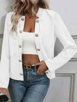 Sale Women's Fashion Streetwear Blazer Sweatpants Long Sleeve Shirt Collar Plain Work WorkWear Black White Navy Blue Fall Regular Fit Women Two Piece Sets|Blazers & Suits