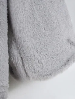 Discount Women's Faux Fur Coat Warm Breathable Pocket Fleece Lined Casual Plain Vacation Street Daily Wear Going out Single Breasted Regular Turndown Regular Fit Long Sleeve Outerwear Khaki Gray Fall Winter Women Puffers & Parka|Furs & Leathers