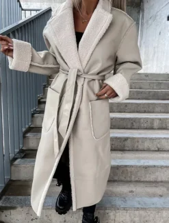 Women's Faux Leather Jacket Winter Coat Winter Jacket Windproof Warm Work Street Daily Wear Vacation Pocket Single Breasted Turndown Casual Street Style Solid Color Loose Fit Outerwear Long Sleeve Women Jackets|Coats & Trench Coats