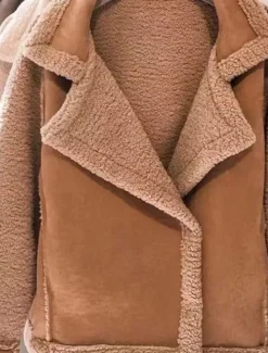Hot Women's Fleece Jacket Teddy Coat Hoodie Jacket Warm Breathable Buttons Pocket Fleece Lined Casual Plain Vacation Street Daily Wear Going out Single Breasted Regular Turndown Regular Fit Long Sleeve Women Puffers & Parka|Jackets