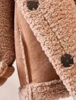 Hot Women's Fleece Jacket Teddy Coat Hoodie Jacket Warm Breathable Buttons Pocket Fleece Lined Casual Plain Vacation Street Daily Wear Going out Single Breasted Regular Turndown Regular Fit Long Sleeve Women Puffers & Parka|Jackets