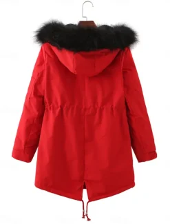 New Women's Fleece Jacket Teddy Coat Hoodie Jacket Warm Breathable Zipper Pocket Fleece Lined Casual Plain Vacation Street Daily Wear Going out Zipper Regular Hoodie Regular Fit Long Sleeve Outerwear Women Puffers & Parka|Jackets