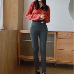 Clearance Women's Fleece Pants Leggings Sports Streetwear Full Length High Waist Solid Colored Tummy Control Butt Lift Warm High Elasticity Yoga Winter Dark Grey Black Winter Women Leggings