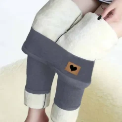 Clearance Women's Fleece Pants Pants Trousers Leggings Casual Lounge Full Length High Waist Patterned Elastic Waistband High Cut Thermal Warm High Elasticity Vacation Office black11 Grey11 Fall & Winter Women Leggings