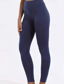 Discount Women's Fleece Pants Slacks Leggings Streetwear Casual Full Length Natural Plain Elastic Waist Thermal Warm Outdoor Weekend Wine Black White Army Green Winter Regular Fit Women Leggings