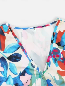 Online Women's Floral V Neck Maxi Dress Short Sleeve Summer Spring Women Spring Dresses