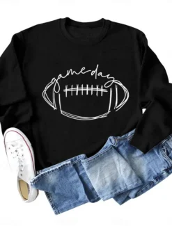 Outlet Women's Graphic Casual Long Sleeve Crew Neck Regular Tops Street Dailywear Print Black Green Khaki Fall Winter Women Hoodies & Sweatshirts