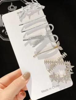 Women's Hair Clip Set For Party Evening Daily Rhinestone Alloy Women Accessories
