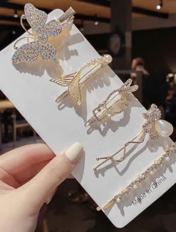 Women's Hair Clip Set For Party Evening Daily Rhinestone Alloy Women Accessories