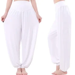 Best Women's Harem Pants Breathable Quick Dry Moisture Wicking Zumba Belly Dance Yoga Bloomers Bottoms Light Purple White Black Modal Spandex Plus Size Sports Activewear High Elasticity Loose Fit Women Pants