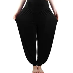 Best Women's Harem Pants Breathable Quick Dry Moisture Wicking Zumba Belly Dance Yoga Bloomers Bottoms Light Purple White Black Modal Spandex Plus Size Sports Activewear High Elasticity Loose Fit Women Pants