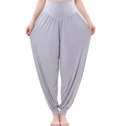 Best Women's Harem Pants Breathable Quick Dry Moisture Wicking Zumba Belly Dance Yoga Bloomers Bottoms Light Purple White Black Modal Spandex Plus Size Sports Activewear High Elasticity Loose Fit Women Pants