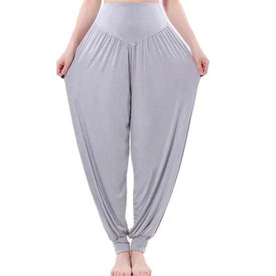 Best Women's Harem Pants Breathable Quick Dry Moisture Wicking Zumba Belly Dance Yoga Bloomers Bottoms Light Purple White Black Modal Spandex Plus Size Sports Activewear High Elasticity Loose Fit Women Pants
