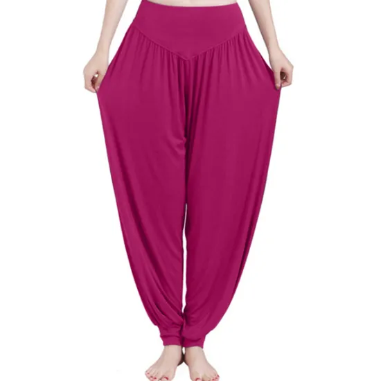 Best Women's Harem Pants Breathable Quick Dry Moisture Wicking Zumba Belly Dance Yoga Bloomers Bottoms Light Purple White Black Modal Spandex Plus Size Sports Activewear High Elasticity Loose Fit Women Pants