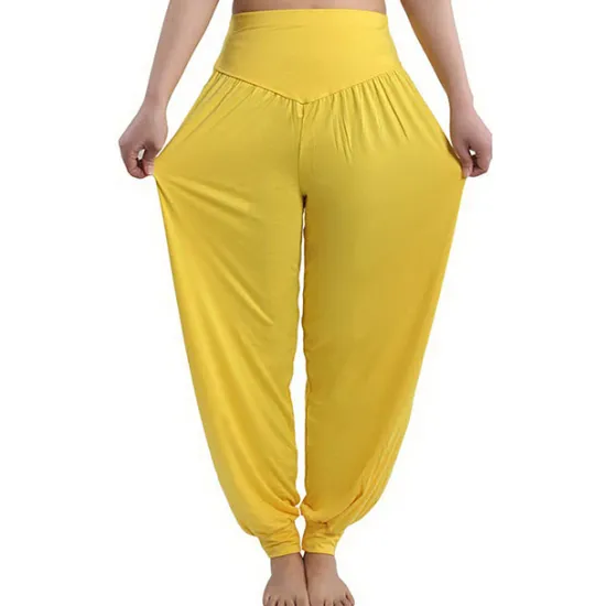 Best Women's Harem Pants Breathable Quick Dry Moisture Wicking Zumba Belly Dance Yoga Bloomers Bottoms Light Purple White Black Modal Spandex Plus Size Sports Activewear High Elasticity Loose Fit Women Pants
