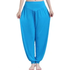 Best Women's Harem Pants Breathable Quick Dry Moisture Wicking Zumba Belly Dance Yoga Bloomers Bottoms Light Purple White Black Modal Spandex Plus Size Sports Activewear High Elasticity Loose Fit Women Pants