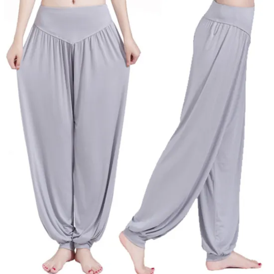 Best Women's Harem Pants Breathable Quick Dry Moisture Wicking Zumba Belly Dance Yoga Bloomers Bottoms Light Purple White Black Modal Spandex Plus Size Sports Activewear High Elasticity Loose Fit Women Pants