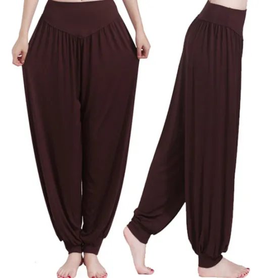 Best Women's Harem Pants Breathable Quick Dry Moisture Wicking Zumba Belly Dance Yoga Bloomers Bottoms Light Purple White Black Modal Spandex Plus Size Sports Activewear High Elasticity Loose Fit Women Pants