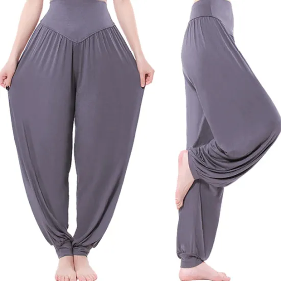 Best Women's Harem Pants Breathable Quick Dry Moisture Wicking Zumba Belly Dance Yoga Bloomers Bottoms Light Purple White Black Modal Spandex Plus Size Sports Activewear High Elasticity Loose Fit Women Pants