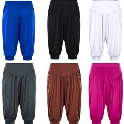 Online Women's Harem Pants Quick Dry Lightweight High Waist Yoga Zumba Fitness Gym Workout Bloomers Capri Pants Fashion White Black Green Modal Plus Size Sports Activewear High Elasticity Loose / Royal Blue Women Pants